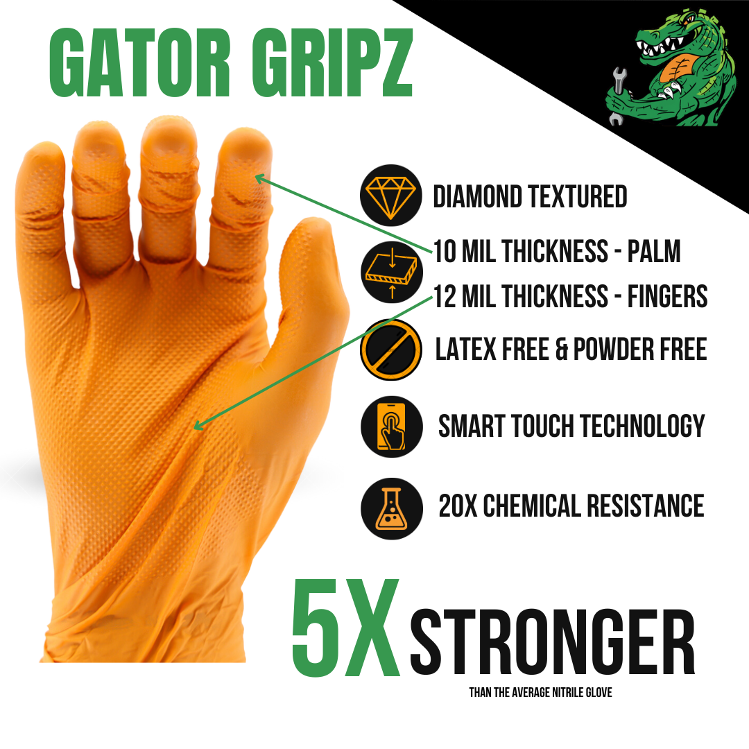 Gator Gripz By Tough Glove (10 Mil)